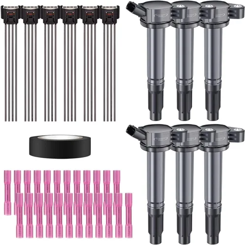 Miniatura 38 de Juego de 4 bobinas de encendido y conector hembra arnés de enchufe compatible con Infiniti Frontier Altima Versa Sentra NV200 Rogue FX50 QX60 QX70