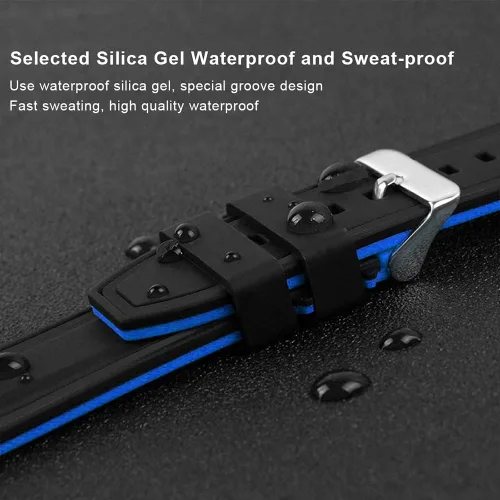 Miniatura 6 de Compatible con correas de Apple Watch de 1.614 in/1.575 in/1.496 in 1.929 in/1.772 in/1.732 in/1.654 in, correa de silicona de repuesto para iWatch