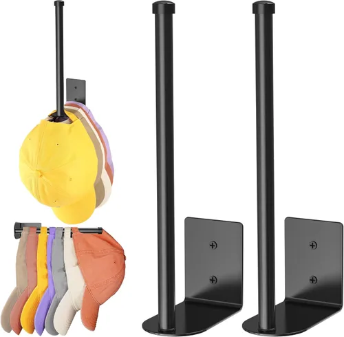 Miniatura 10 de Durmmur Paquete de 2 Percheros para Gorras de Béisbol, Organizador de Sombreros de Acero Inoxidable para Gorra de Béisbol, Organizador