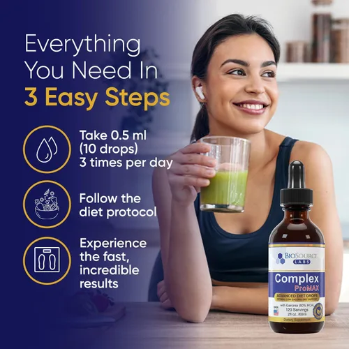 Miniatura 4 de BioSource Labs Complex ProMAX Premium Gotas Dietéticas 2 oz (Paquete de 2 Botellas) - Suministro para 60 Días
