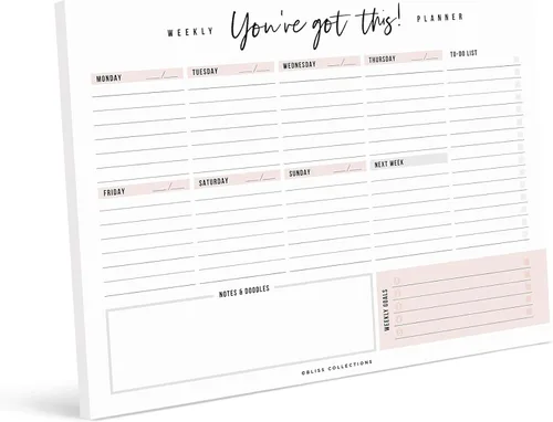 Miniatura 8 de Bliss Collections Bloc de planificación diaria, cuaderno de lista de tareas – Hermoso – Bloc de notas de hojas desprendibles sin fecha – Calendario