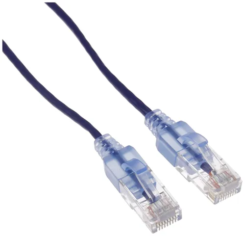Miniatura 7 de Monoprice Cat6A - Cable de conexión Ethernet de 6 pulgadas, negro, UTP, 30 AWG, 10G, cable de cobre puro desnudo, sin enganche, RJ45, serie SlimRun