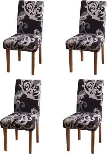 Miniatura 12 de Funda protectora para silla de comedor, lavable, extraíble, de elastano