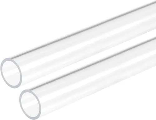 Miniatura 26 de DMiotech 2pcs 0.394 in x 0.551 in 12" tubo de acrílico transparente rígido tubo de plástico para acuario tubería de agua, sistema de refrigeración