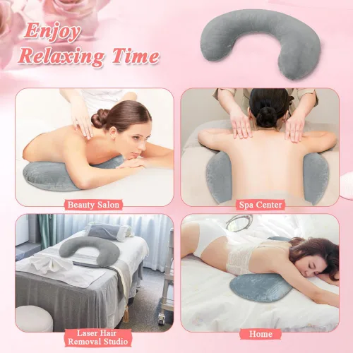 Miniatura 6 de KAAMOS Almohada de pecho para mesa de masaje, almohada de masaje para dormir, masaje de cuña, almohada de pecho para dormir boca abajo almohada