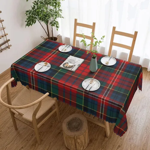 Miniatura 11 de Mantel rectangular de Clan Macpherson a cuadros escoceses, resistente a cuadros, lavable, mantel decorativo para comedor, interior y exterior