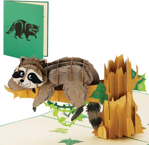 Miniatura 11 de Tarjeta de cumpleaños desplegable de camaleón, tarjeta de felicitación de 6 x 6 pulgadas con increíble diseño de lagarto 3D, perfecta