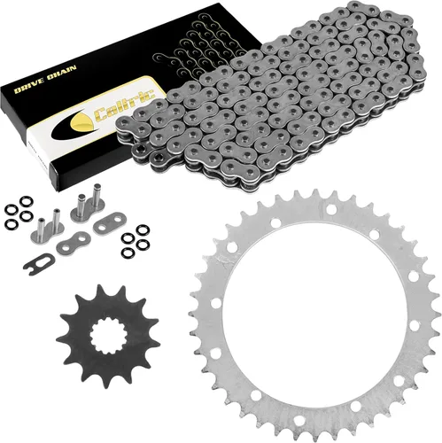 Caltric Kit de piñones de cadena de transmisión con junta tórica y compatible con Yamaha Raptor 660 YFM660R 2001-2005