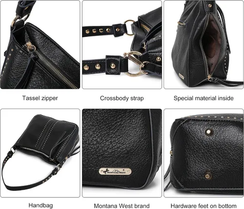 Miniatura 5 de Montana West Hobo Bag Concealed Carry Purses and Handbags for Women