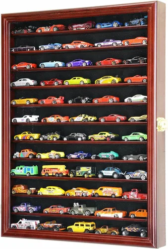 Miniatura 5 de Gabinete de exhibición de autos modelo Diecast / Matchbox 1/64 con puerta (Negro)