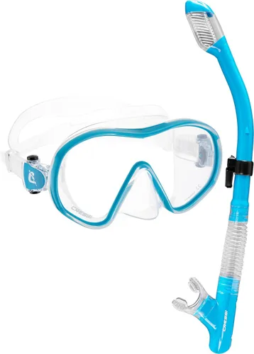 Miniatura 8 de Cressi Máscara de buceo sin marco de lente única y snorkel seco para esnórquel, buceo, F-Dual y Tao Dry: diseñado en Italia