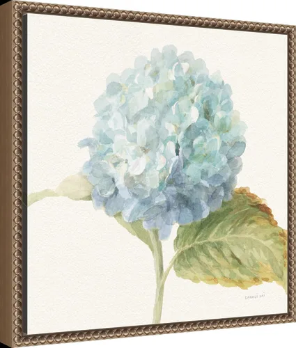 Miniatura 2 de Amanti Art Lienzo enmarcado para pared, 16 x 16 pulgadas, saco floral V cultivo de hortensia azul por Danhui Nai, lienzo enmarcado para pared, obras