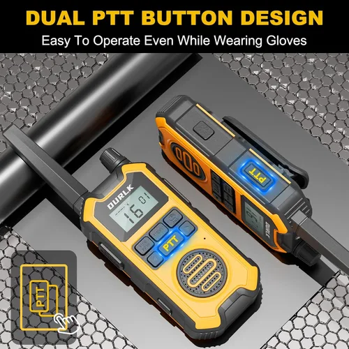 Miniatura 4 de Walkie Talkies para adultos de largo alcance – Paquete de 4 radios bidireccionales FRS recargables de alta resistencia con alerta meteorológica