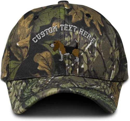 Miniatura 7 de Gorra de béisbol de camuflaje personalizada Beagle B Bordado Caza Sombreros de papá para hombres y mujeres