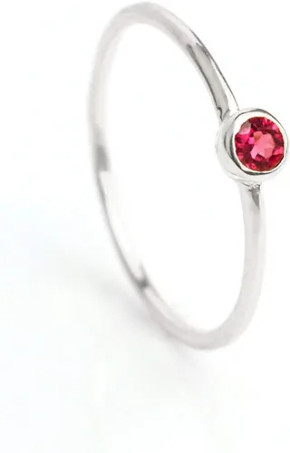 Miniatura 2 de Anillo pequeño de piedras preciosas apilable, banda de anillo delicada y delgada minimalista, anillo simple apilable de piedra natal