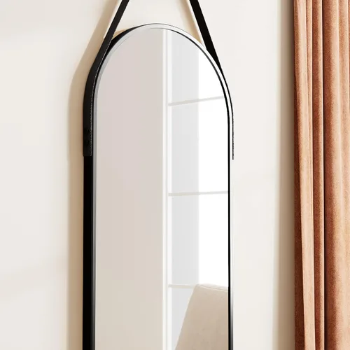 Miniatura 7 de OGCAU Espejo arqueado de longitud completa de 16 x 48 pulgadas para pared, espejo colgante con parte superior arqueada de cuerpo completo o montado