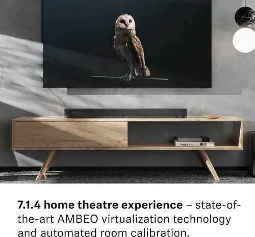 Miniatura 4 de Sennheiser AMBEO Soundbar Plus para TV y música con sonido envolvente 3D inmersivo, configuración de altavoces virtuales 7.1.4, subwoofers dobles