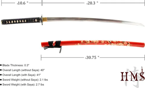 Miniatura 4 de Handmade Sword – Espada Samurai Katana, práctica, forjada a mano, acero al carbono 1045, templada al calor / arcilla, enredadera completa, afilada