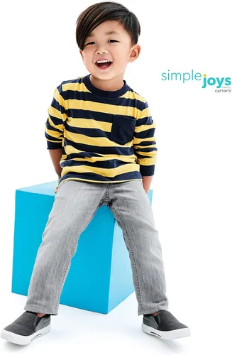 Miniatura 3 de Simple Joys by Carters Pantalón de mezclilla sin cierre para niños pequeños paquete de 2