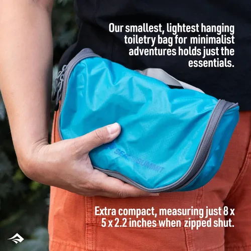Miniatura 2 de Sea to Summit Neceser colgante grande para viaje, organizador de viaje para hombres y mujeres, Atoll Azul, Mini, Small / 3