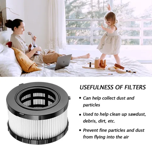 Miniatura 2 de Paquete de 2 filtros HEPA de repuesto compatibles con aspiradora DEWALT DC5151H DC515 DCV517 DCV517B con 2 cepillos de limpieza Beilan