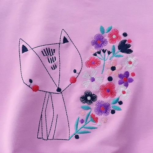 Miniatura 4 de Bumeex Sudadera de gran tamaño con cuello redondo para niñas de 4 a 12 años