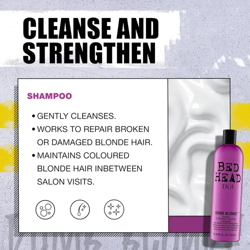 Miniatura 5 de TIGI Bed Head Dumb Blonde Champú y acondicionador reconstructor Duo – 25.36 oz cada uno, paquete de de 2