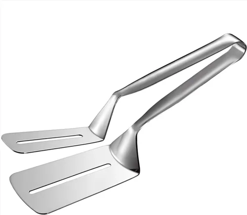 AOOSY Pinzas para carne 304, pinza de cocción 3 en 1, espátula de doble cara, 10 pulgadas, multifuncional, de acero inoxidable, para alimentos,