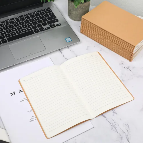 Miniatura 7 de Miikoul 72 paquetes de cuadernos en papel kraft A5 con papel rayado al por mayor, 8.3 x 5.5 pulgadas, 60 páginas/30 hojas, 80 g/m², cuaderno