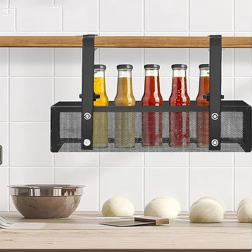 Miniatura 7 de Bandeja de organización de cables para debajo del escritorio, organizador de cables de metal para el hogar, oficina, negro