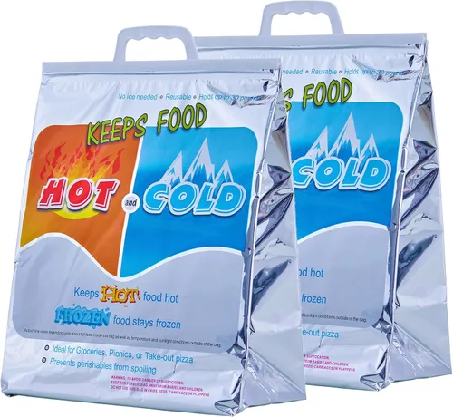 Miniatura 13 de Superio Bolsas aisladas para bebidas frías y calientes para entrega de alimentos, bolsas de compras de comestibles, almacenamiento de alimentos