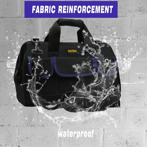 Miniatura 6 de FASTECH Bolsa de herramientas de 20 pulgadas, kit de herramientas de boca ancha impermeable, organizador de bolsa de herramientas resistente