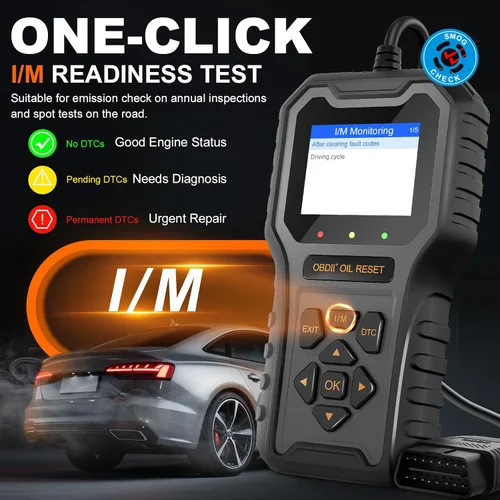 Miniatura 3 de Escáner OBD2, lector de código profesional para comprobar la luz del motor/restablecimiento de luz de aceite, herramienta de escaneo OBDII mejorada