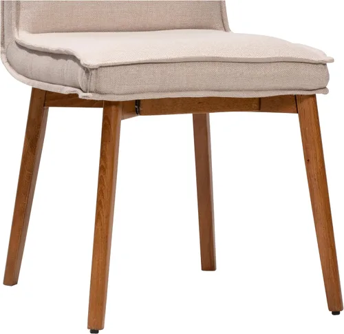 Miniatura 7 de MELAGIO Tura - Juego de 2 sillas de comedor tapizadas, patas de madera con acabado de nogal, tela de rendimiento, fácil montaje, para comedor, sala