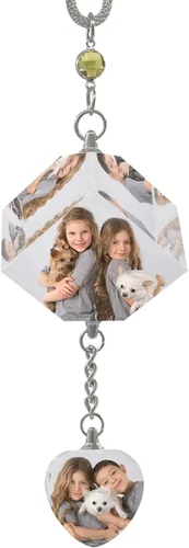 Miniatura 19 de Decoración de espejo retrovisor con foto personalizada: adornos de diamantes para mujer, accesorios lindos para automóviles