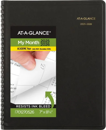 Miniatura 8 de AT-A-GLANCE Planificador 2026-2027 - Calendario académico mensual de 18 meses de julio a diciembre, 9 x 11 pulgadas, negro (7007405)