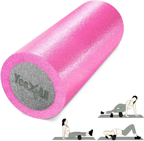 Miniatura 10 de Yes4All Rodillo de espuma EPP de alta densidad con respaldo redondo, rodillo de espuma de ejercicio para yoga, pilates y estiramientos, 12, 18, 24