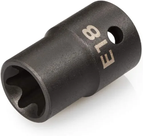 Miniatura 12 de TEKTON Juego de llaves de vaso de impacto con estrella externa de 1/2 pulgada con riel, 9 piezas (E10-E24) SID92100