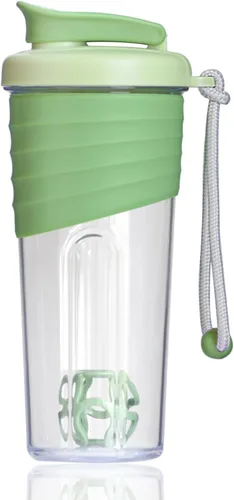Botella agitadora para mezclas de proteínas, 24 onzas, botellas mezcladoras de proteínas con bola batidora, botella mezcladora, botella de