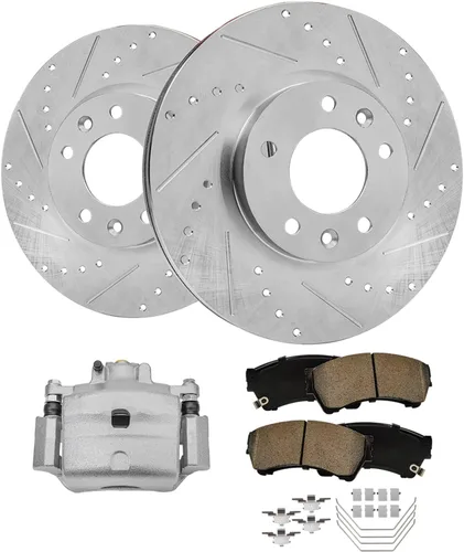 Miniatura 90 de Detroit Axle - 4 rotores de freno para Chevrolet Cruze 2014 2015 [modelos de motores de gas] Rotores de freno de disco perforados y ranurados