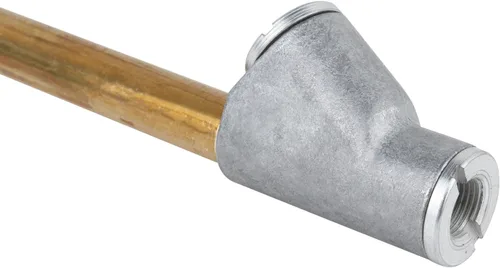 Miniatura 2 de Portabrocas de aire de doble cabeza con pie recto para medidor de presión de neumáticos, alcance extendido de 12", 1/4" FNPT, 150 PSI