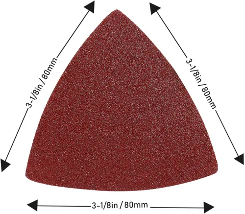 Miniatura 2 de Almohadillas de lijado multiherramienta oscilante triangular, 60 piezas de papel de lija oscilante de 3-1/8 pulgadas para almohadillas de lijado