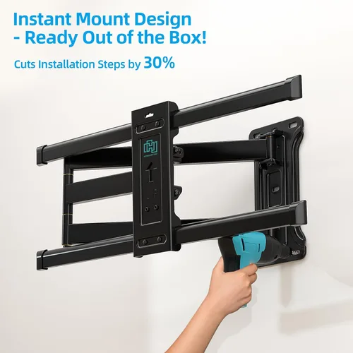 Miniatura 3 de HCMOUNTING Soporte de pared para TV de esquina premontado para televisores de 32 a 80 pulgadas, movimiento completo con extensión de deslizamiento