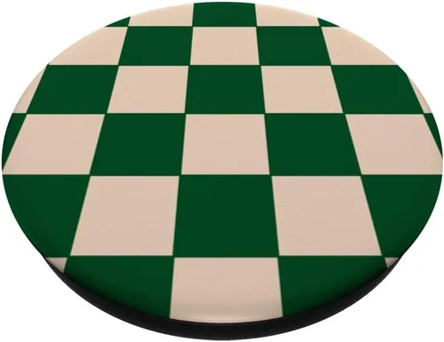 Miniatura 2 de PopSockets PopGrip intercambiables de tablero de ajedrez verde crema blanco