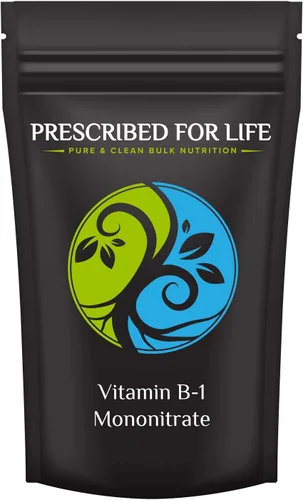Prescribed For Life Mononitrato de vitamina B1 en polvo | Suplemento de tiamina B1 | Vitamina B1 para apoyar la salud y el bienestar general |