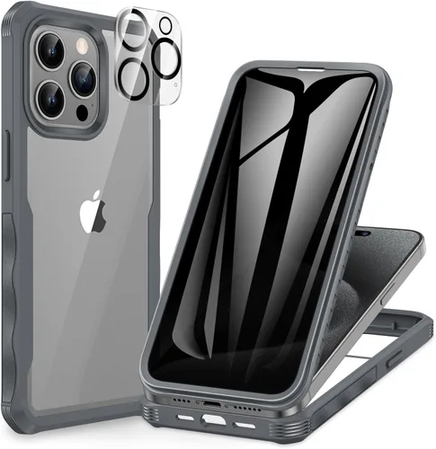 Miniatura 137 de CENHUFO Funda de privacidad para iPhone 11 Pro, funda de cuerpo completo con protector de pantalla de privacidad de vidrio templado 9H integrado