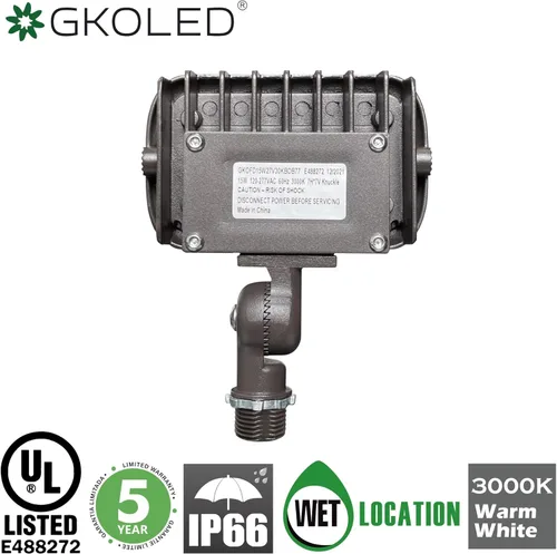 Miniatura 6 de LED FLOOD LIGHTS SERIES reflectores LED, GKOFD15W27V30KBDB77, 15.00watts, 120.00 volts