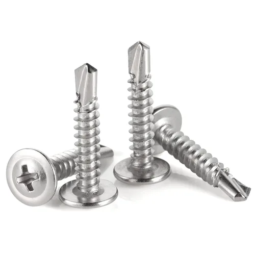 Miniatura 4 de Mellewell Tornillos autoperforantes de cabeza de oblea #8 x 1, tornillos de madera, tornillos de chapa autorroscantes rápidos, acero inoxidable 410