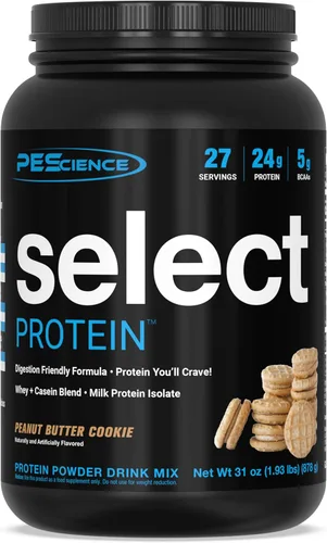 Miniatura 17 de PEScience Select Protein Powder, mezcla de suero y caseína, proteína limpia en polvo para mujeres y hombres, baja en calorías, baja