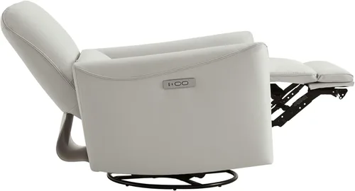 Miniatura 8 de CHITA Silla Reclinable Eléctrica Giratoria Deslizante, con Certificación FSC, Tapizada de Piel Sintética para Sala de Estar y Guardería, Sillón